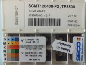 瑞典山高数控刀片SCMT120412-F1 CP500优势批发山高刀具
