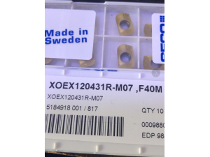 山高铣刀片XOEX180604FR-E10 F40M瑞典山高刀具
